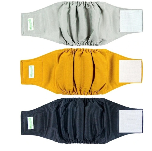 wegreeco Washable Dog Diapers - Washable Male Dog Belly Wrap - Pack of 3 - Picture 2 of 7